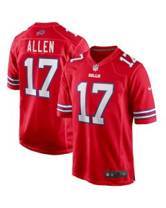 Josh Allen 17 Buffalo Bills Alternate Game Player Men Jersey – Red
