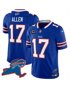 Josh Allen 17 Buffalo Bills New York Patch Game Men Jersey – Royal