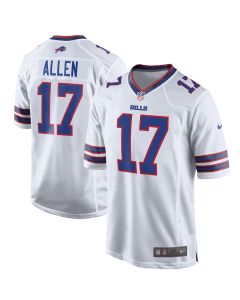 Josh Allen 17 Buffalo Bills Team Game Player Men Jersey – White