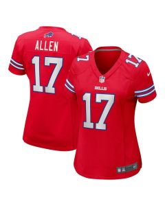Josh Allen 17 Buffalo Bills Women Game Jersey – Red