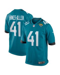 Josh Hines-Allen 41 Jacksonville Jaguars Player Game Men Jersey – Teal