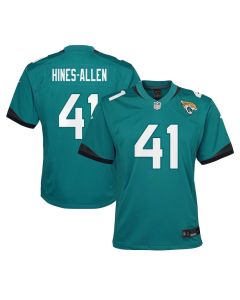 Josh Hines-Allen 41 Jacksonville Jaguars YOUTH Game Jersey – Teal