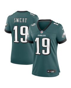Josh Sweat 19 Philadelphia Eagles Women’s Team Game Jersey – Midnight Green