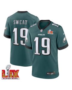 Josh Sweat #19 Philadelphia Eagles Super Bowl LIX Jersey – Men’s – Midnight Green