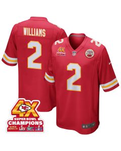 Joshua Williams 2 Kansas City Chiefs Super Bowl LVIII Champions 4X Game Men Jersey – Red