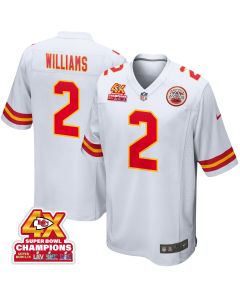 Joshua Williams 2 Kansas City Chiefs Super Bowl LVIII Champions 4X Game Men Jersey – White