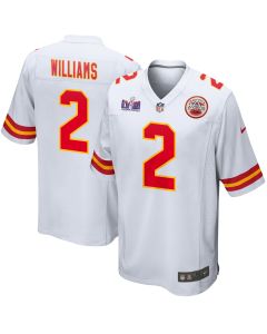 Joshua Williams 2 Kansas City Chiefs Super Bowl LVIII Patch Game Men Jersey – White