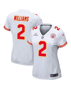 Joshua Williams 2 Kansas City Chiefs Super Bowl LVIII Patch Game Women Jersey – White