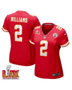 Joshua Williams #2 Kansas City Chiefs Super Bowl LIX Women’s Jersey – Red