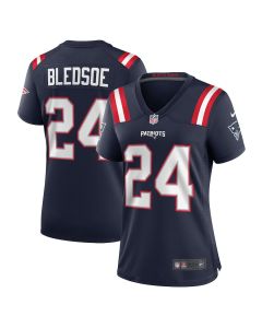 Joshuah Bledsoe 24 New England Patriots Women Game Jersey – Navy