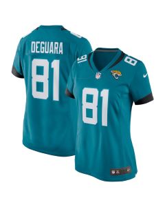 Josiah Deguara 81 Jacksonville Jaguars Alternate Game Women Jersey – Teal