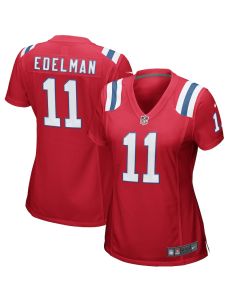Julian Edelman 11 New England Patriots Womens Alternate Game Jersey – Red
