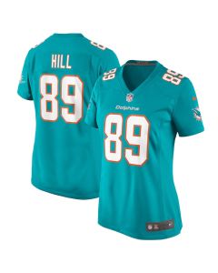 Julian Hill 89 Miami Dolphins Women’s Game Jersey – Aqua