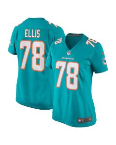 Justin Ellis 78 Miami Dolphins Women Game Jersey – Aqua