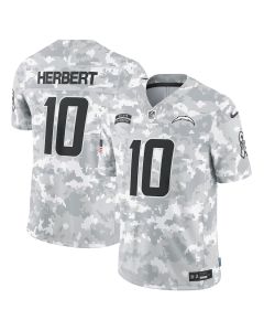 Justin Herbert 10 Los Angeles Chargers 2024 Salute to Service Limited Men Jersey – Arctic Camo
