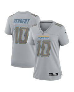 Justin Herbert 10 Los Angeles Chargers Women Atmosphere Fashion Game Jersey – Gray