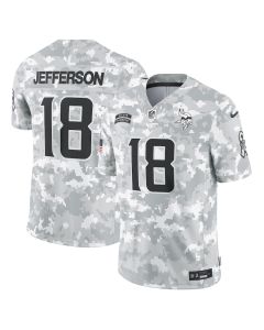 Justin Jefferson 18 Minnesota Vikings 2024 Salute to Service Limited Men Jersey – Arctic Camo