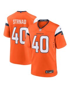 Justin Strnad 40 Denver Broncos Team Game Men Jersey – Orange
