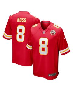 Justyn Ross 8 Kansas City Chiefs Men Home Game Jersey – Red