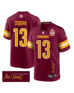 K.J. Osborn 13 Washington Commanders Super Bowl LIX Champions Patch ‘New Orleans – Where Legends Are Made’ EMBROIDERED Game Men Jersey – Burgundy