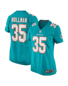 Ka’Dar Hollman 35 Miami Dolphins Women Home Game Jersey – Aqua