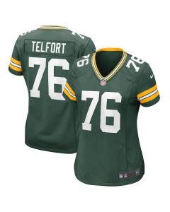 Kadeem Telfort 76 Green Bay Packers Women’s Game Jersey – Green