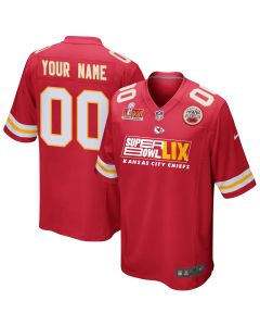 Kansas City Chiefs Super Bowl LIX Game Men Jersey – Red