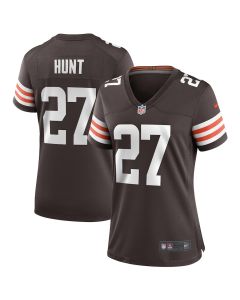Kareem Hunt 27 Cleveland Browns Game Women Jersey – Brown