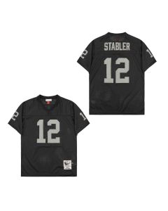 Ken Stabler 12 Las Vegas Raiders Throwback Men Jersey – Black