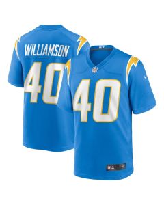 Kendall Williamson 40 Los Angeles Chargers Team Game Men Jersey – Powder Blue