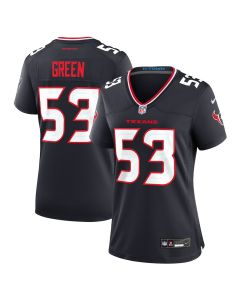 Kendrick Green 53 Houston Texans Women’s Team Game Jersey – Navy