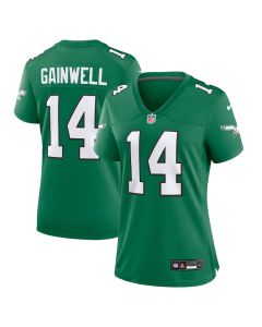 Kenneth Gainwell 14 Philadelphia Eagles Women’s Alternate Game Jersey – Kelly Green