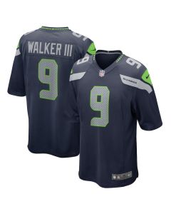 Kenneth Walker III 9 Seattle Seahawks Men Game Jersey – Navy