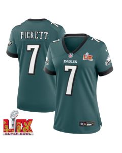 Kenny Pickett #7 Philadelphia Eagles Super Bowl LIX Women’s Jersey – Midnight Green