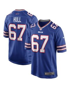 Kent Hull 67 Buffalo Bills Men Game Retired Jersey – Royal