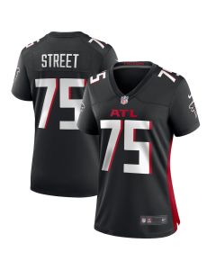 Kentavius Street 75 Atlanta Falcons Game Women Jersey – Black