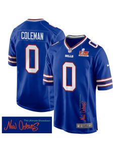 Keon Coleman 0 Buffalo Bills Super Bowl LIX ‘New Orleans – The Ultimate Showdown’ EMBROIDERED Game Men Jersey – Royal