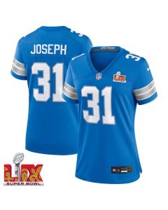 Kerby Joseph #31 Detroit Lions Super Bowl LIX Women’s Jersey – Blue