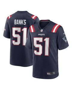 Keshawn Banks 51 New England Patriots Game Men Jersey – Navy