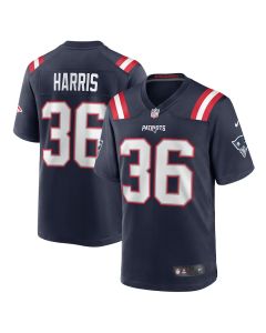 Kevin Harris 36 New England Patriots Game Men Jersey – Navy