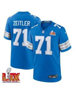 Kevin Zeitler #71 Detroit Lions Super Bowl LIX Jersey – Men’s – Blue