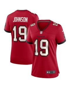 Keyshawn Johnson 19 Tampa Bay Buccaneers Women Game Retired Jersey – Red