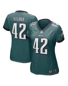 Kindle Vildor 42 Philadelphia Eagles Game Women Jersey – Midnight Green