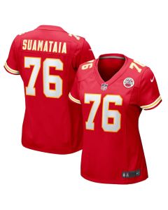 Kingsley Suamataia 76 Kansas City Chiefs Women’s Game Jersey – Red