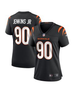 Kris Jenkins Jr. 90 Cincinnati Bengals Women’s Game Jersey – Black