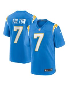 Kristian Fulton 7 Los Angeles Chargers Team Game Men Jersey – Powder Blue