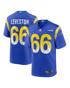 KT Leveston 66 Los Angeles Rams Team Game Men Jersey – Royal