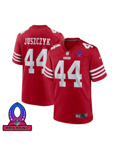 Kyle Juszczyk 44 San Francisco 49ers 2025 Pro Bowl Patch Game Men Jersey – Scarlet
