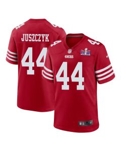 Kyle Juszczyk 44 San Francisco 49ers Super Bowl LVIII Patch Game Men Jersey – Scarlet