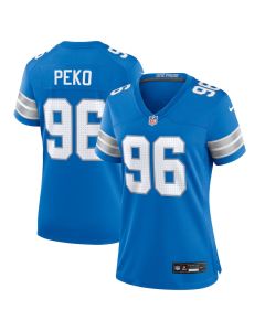 Kyle Peko 96 Detroit Lions Women’s Game Jersey – Blue